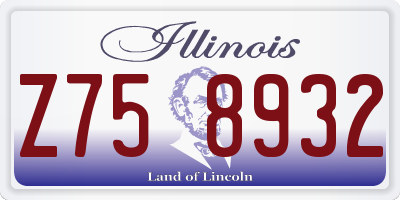 IL license plate Z758932