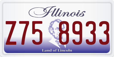 IL license plate Z758933