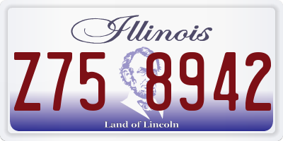 IL license plate Z758942