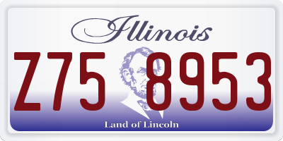 IL license plate Z758953