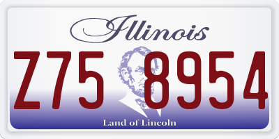 IL license plate Z758954