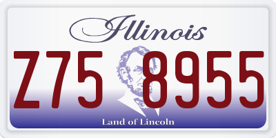 IL license plate Z758955
