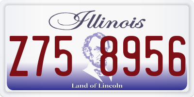 IL license plate Z758956