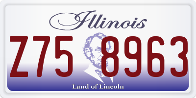 IL license plate Z758963