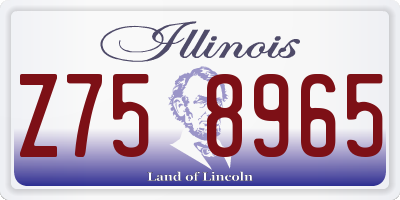 IL license plate Z758965