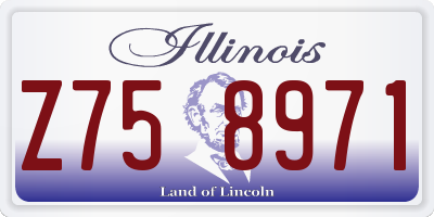 IL license plate Z758971