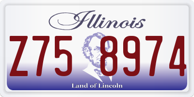IL license plate Z758974