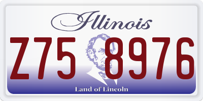 IL license plate Z758976