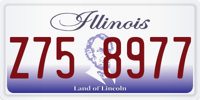 IL license plate Z758977
