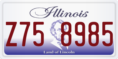 IL license plate Z758985
