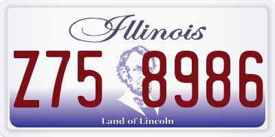 IL license plate Z758986