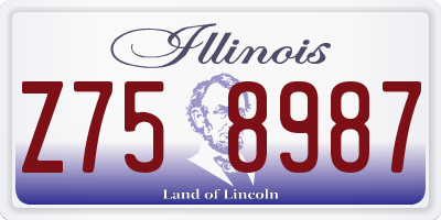 IL license plate Z758987