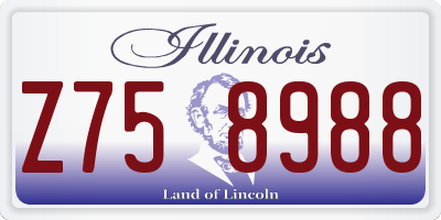IL license plate Z758988