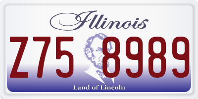 IL license plate Z758989