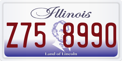 IL license plate Z758990