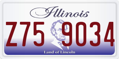 IL license plate Z759034