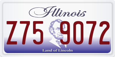 IL license plate Z759072