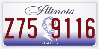 IL license plate Z759116