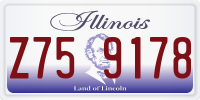 IL license plate Z759178