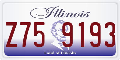 IL license plate Z759193
