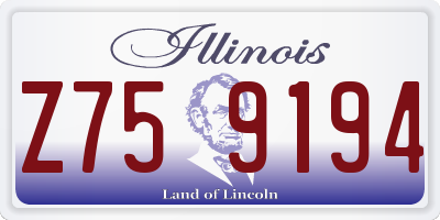 IL license plate Z759194