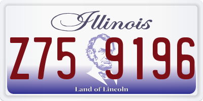 IL license plate Z759196