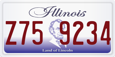 IL license plate Z759234