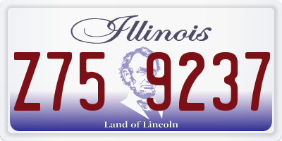 IL license plate Z759237