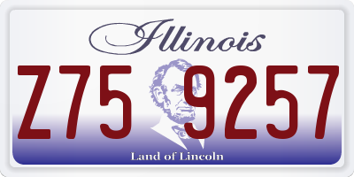 IL license plate Z759257