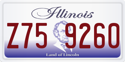 IL license plate Z759260