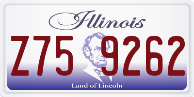 IL license plate Z759262