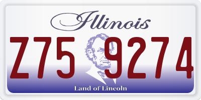 IL license plate Z759274
