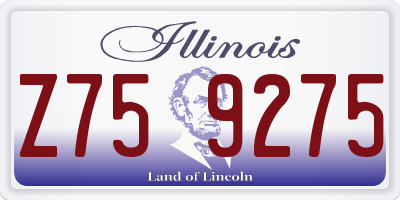 IL license plate Z759275