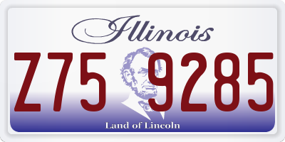 IL license plate Z759285