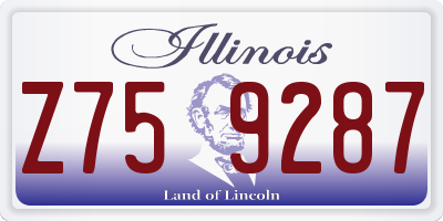 IL license plate Z759287