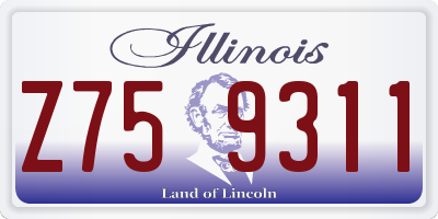 IL license plate Z759311