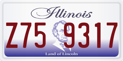 IL license plate Z759317