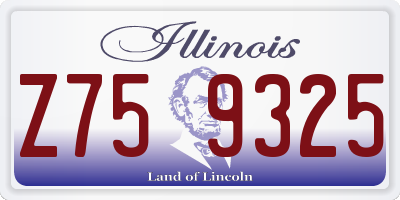 IL license plate Z759325