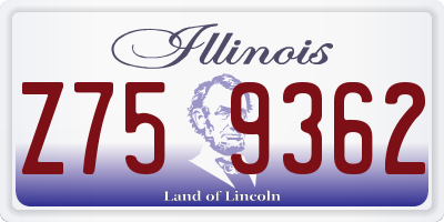 IL license plate Z759362