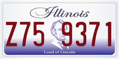 IL license plate Z759371