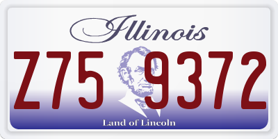 IL license plate Z759372