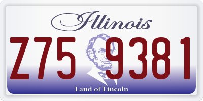 IL license plate Z759381