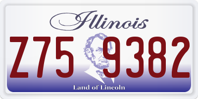 IL license plate Z759382
