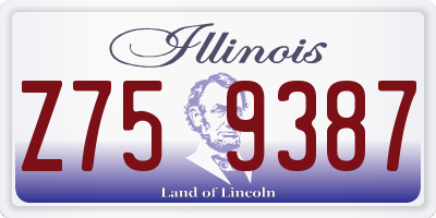 IL license plate Z759387