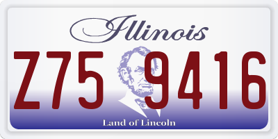 IL license plate Z759416