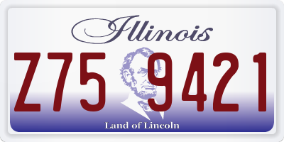 IL license plate Z759421