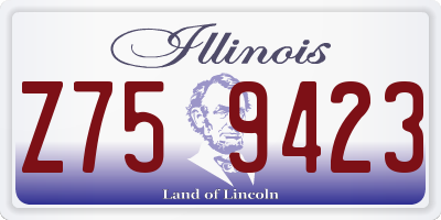 IL license plate Z759423