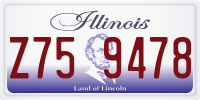 IL license plate Z759478