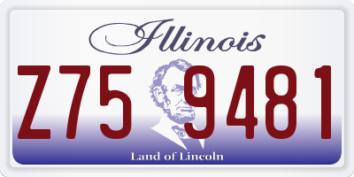 IL license plate Z759481