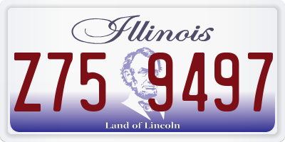 IL license plate Z759497